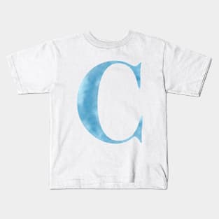 Clouds Blue Sky Initial Letter C Kids T-Shirt